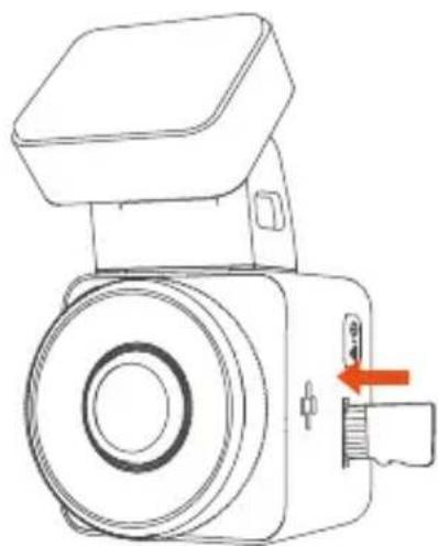 Vantrue E1 - Instalowanie karty pamięci (zalecana szybka karta microSD Vantrue U3). - 1