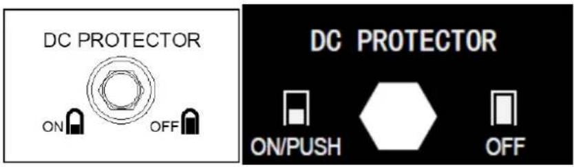 DC PROTECTOR ON OFF DC PROTECTOR ON/PUSH OFF