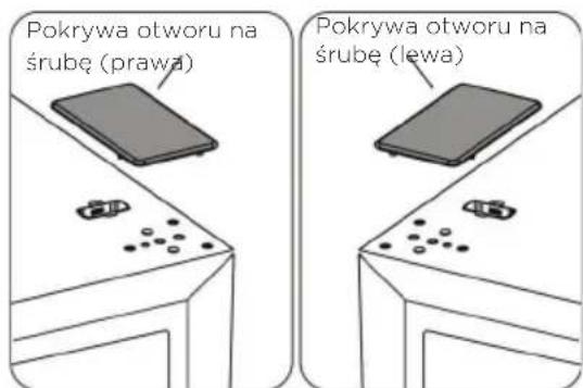 Pokrywa otworu na śrubę (prawa) Pokrywa otworu na śrubę (lewa)