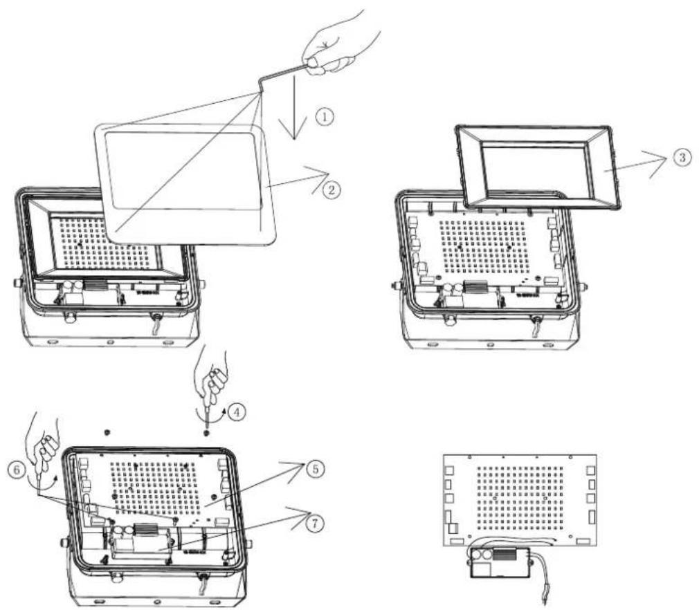 V-TAC VT-44051 - DISMANTLING INSTRUCTIONS - 1
