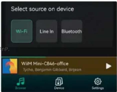 Arylic WIIM MINI - Zmiana trybu źródła - 1