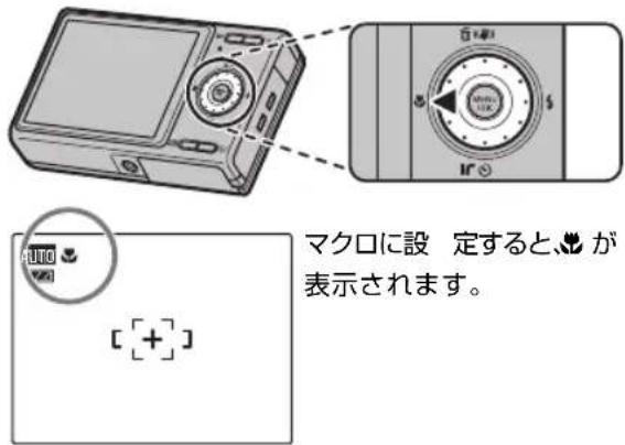FUJIFILM FinePix Z250fd - ホタンを押してマクロに設定します。 - 1