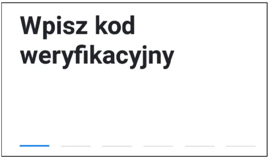 Wpisz kod weryfikacyjny
