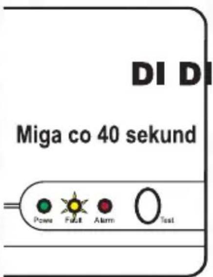 DI DI Miga co 40 sekund Power Fault Alarm Test