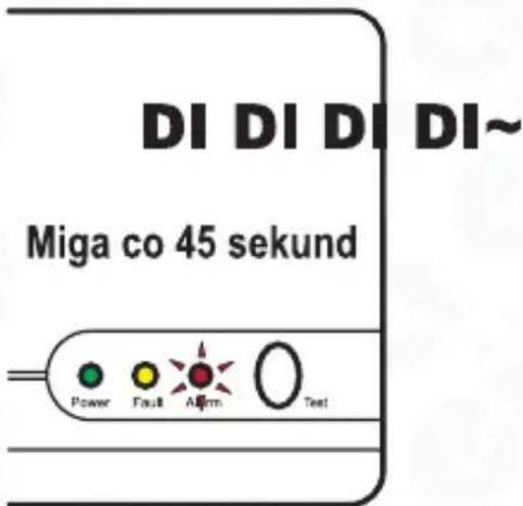 DI DI DI DI~ Miga co 45 sekund Power Fault Alarm Test