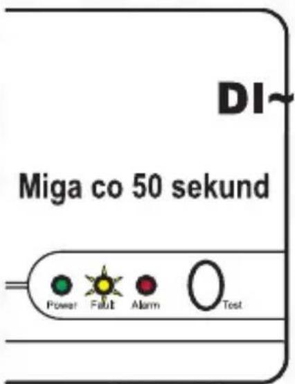 DI~ Miga co 50 sekund Power Fault Alarm Test