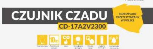 CZUJNIK CZADU CD-17A2V2300 EGZEMPLARZ PRZETESTOWANY W POLSCHE