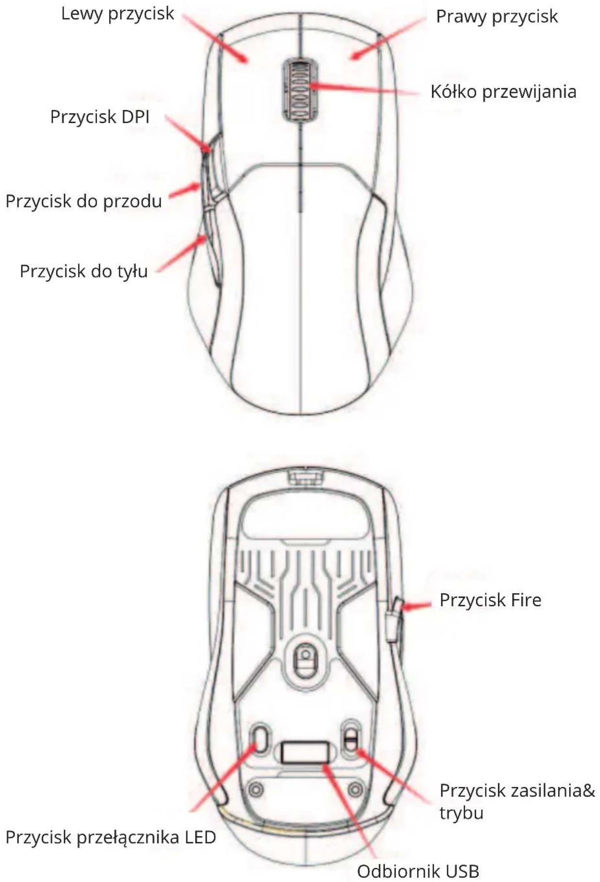 Havit MS959WB - WYGLĄD PRODUKTU ORAZ OPIS PRZYCISKÓW - 1