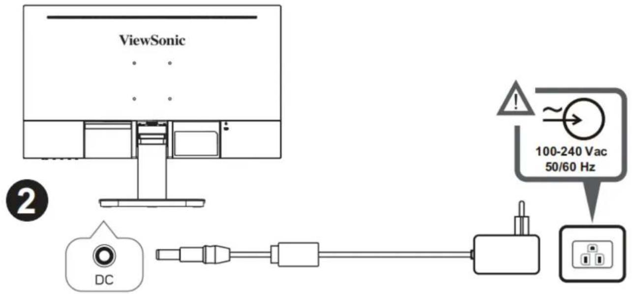 ViewSonic ② DC 100-240 Vac 50/60 Hz