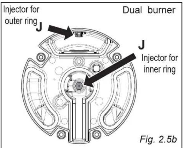 Elba Vintage VW 965 FG - ADJUSTING OF THE MINIMUM OF THE TOP BURNERS - 3