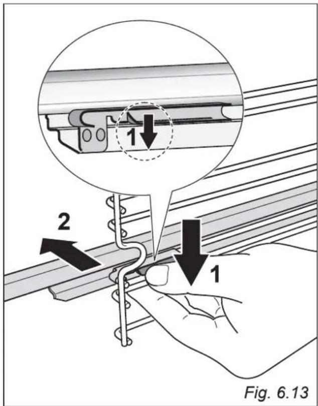 Elba Vintage VW 965 FG - Cleaning the sliding shelf supports: - 1