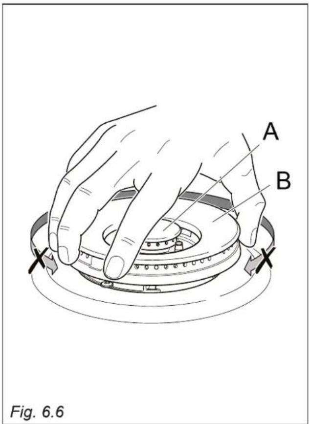 Elba Vintage VR 965 FG - CORRECT REPLACEMENT OF THE DOUBLE-RING COMPACT AND DUAL BURNERS - 5