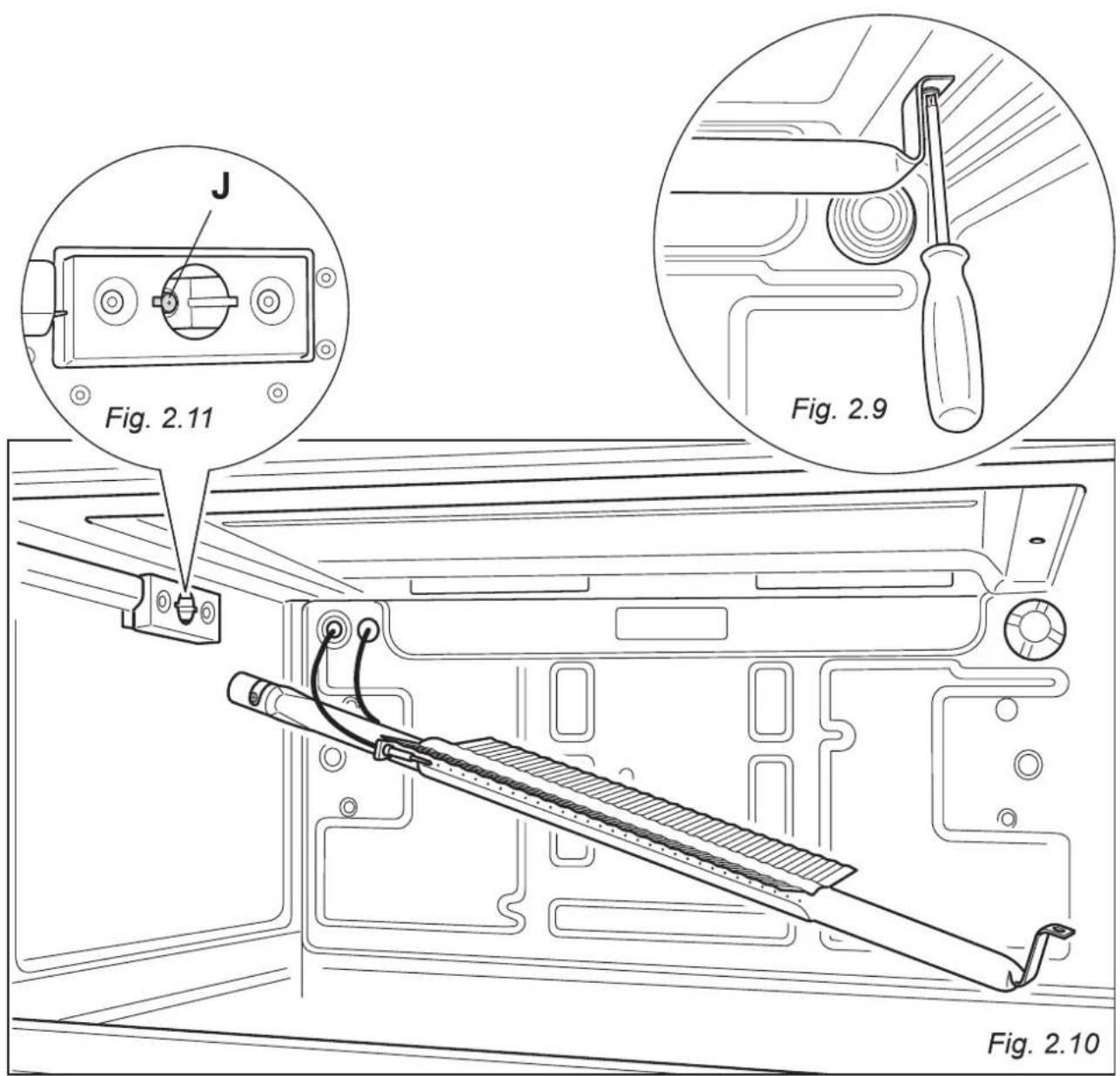 Elba Vintage VC 965 FG - b) grill burner - 1