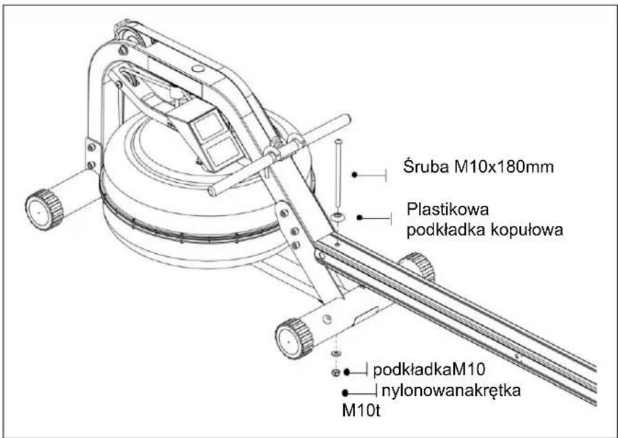 Śruba M10x180mm Plastikowa podkładka kopułowa podkładkaM10 nylonowanakrętka M10t