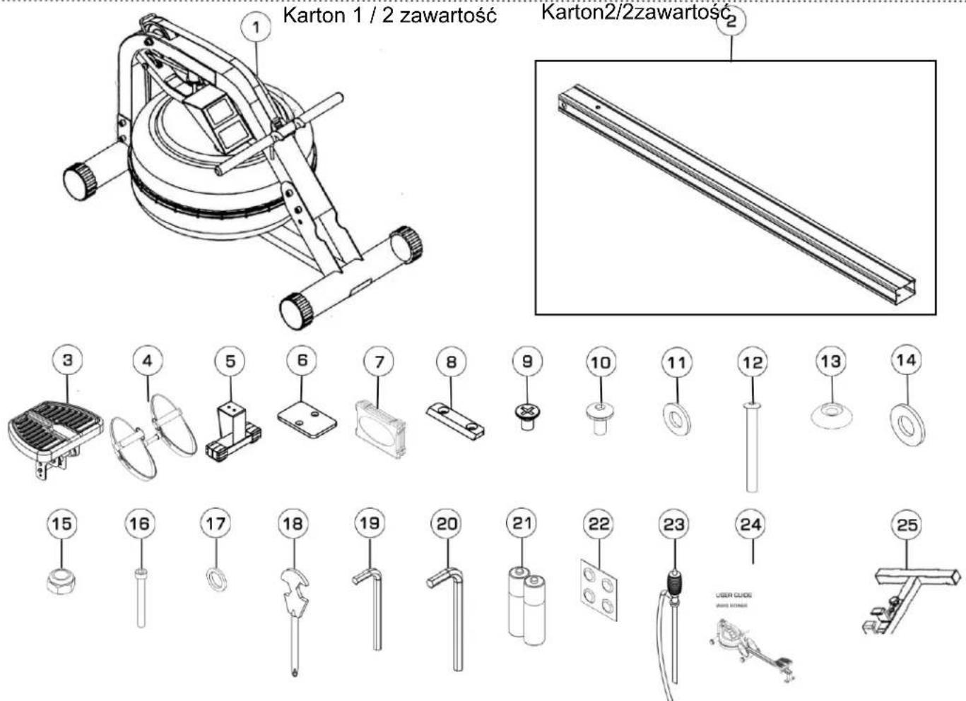 Karton 1 / 2 zawartość Karton2/2 zawartość 3 4 5 6 7 8 9 10 11 12 13 14 15 16 17 18 19 20 21 22 23 24 25 USER GUIDE PARKING KITCHEN