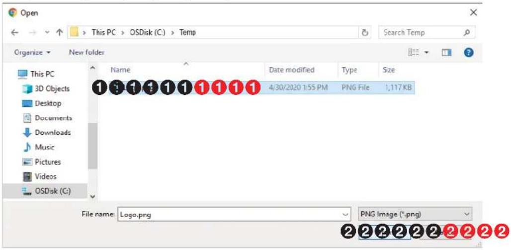 Open This PC > OSDisk (C:) > Temp Search Temp Organize New folder Name Date modified Type Size This PC 3D Objects Desktop Documents Downloads Music Pictures Videos OSDisk (C:) 1 1 1 1 1 1 1 1 1 4/30/2020 1:55 PM PNG File 1,117 KB File name: Logo.png PNG Image (*.png) 2 2 2 2 2 2 2 2 2
