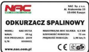 NAC GAG6573A - Odkurzacz spalinowy z napędem - 4