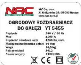 NAC YT5455 - Piktogramy ostrzegawcze i oznaczenia sterownicze - 2