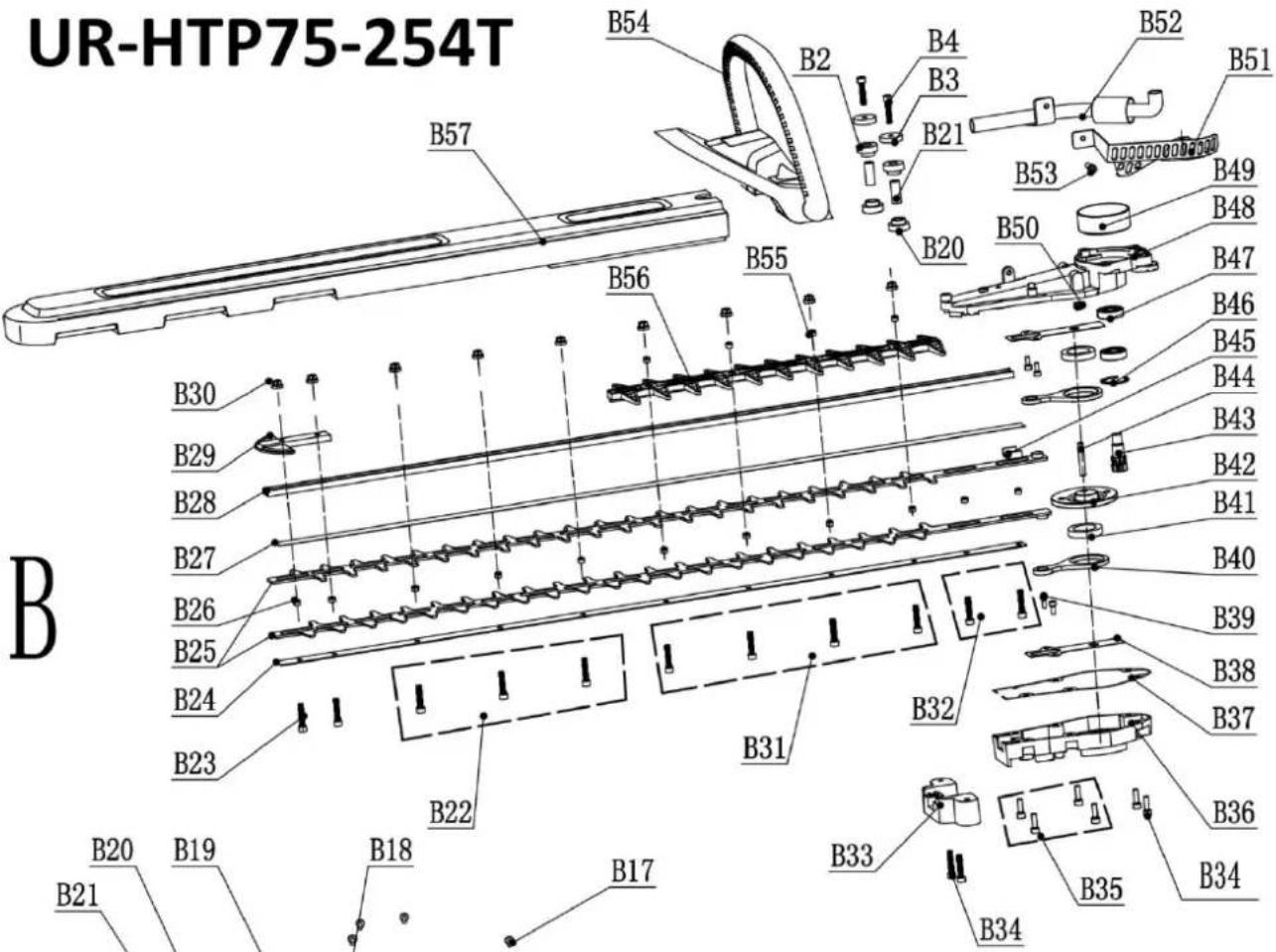 NAC UR-HTP75-254-T - SCHEMAT ZŁOŻENIOWY URZĄDZENIA - 2