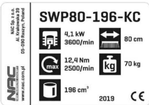 NAC SWP80-196-KC - Inne oznaczenia na maszynie: - 1