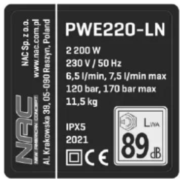 NAC PWE220-LN - Inne oznaczenia na urządzeniu - 1