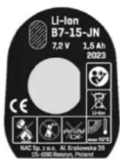 NAC PRB72-JN - Inne oznaczenia na maszynie - 2