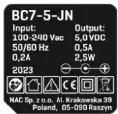 NAC PRB72-JN - Inne oznaczenia na maszynie - 3