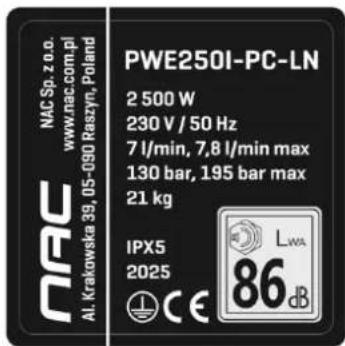 NAC PWE250I-PC-LN - PAMIĘTAJ: - 1