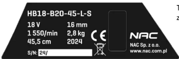 NAC HB18-B20-45-L-S - OPIS STRON GRAFICZNYCH I PIKTOGRAMÓW - 2