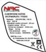NAC YT5353 - Instrukcja Obsługi - 5