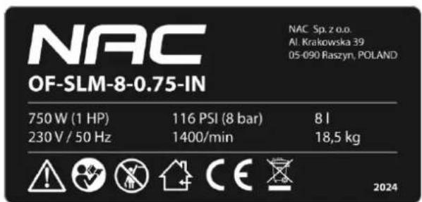 NAC OF-SLM-8-0.75-IN - DANE TECHNICZNE - 2