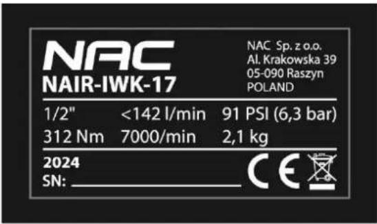 NAC NAIR-IWK-17 - OPIS STRON GRAFICZNYCH I PIKTOGRAMÓW - 2