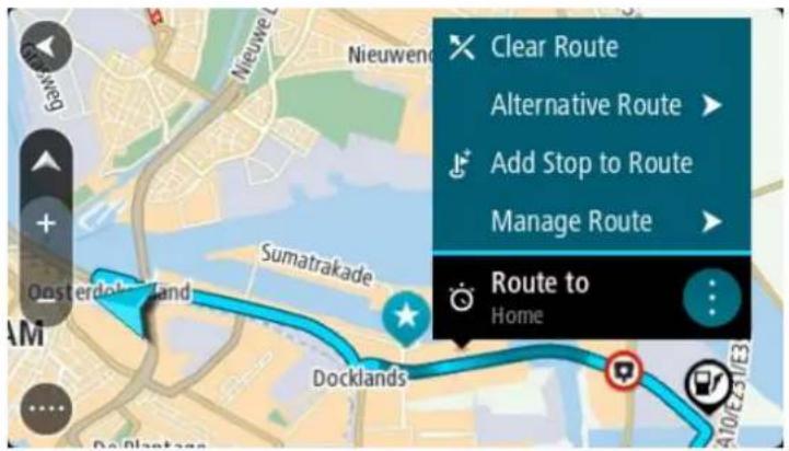 TOMTOM GO Camper Max 700 - Dodawanie postoju do zapisanej trasy przy użyciu mapy - 1