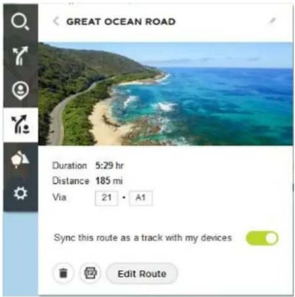 TOMTOM GO Camper Max 700 - Wysyłanie trasy z kolekcji Road Trips do urządzenia TomTom GO Camper - 3