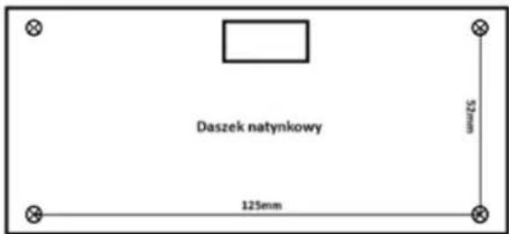 Daszek natynkowy 125mm 52mm