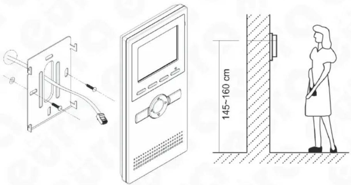 Eura VDP-A1N9 - Instalacja modułu wewnętrznego (monitora) - 1