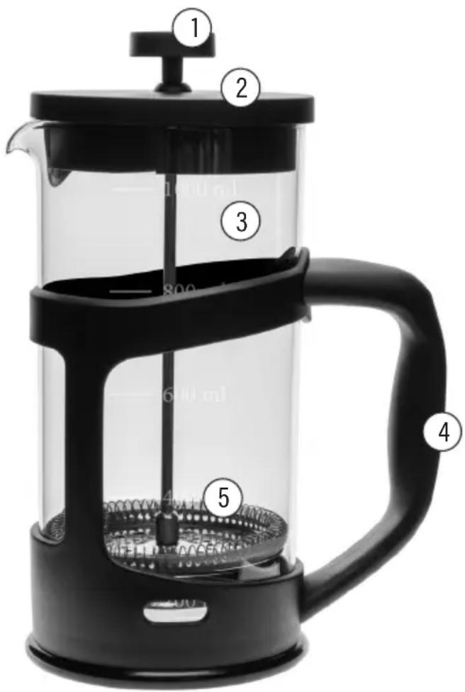 1 2 3 4 5 600 ml