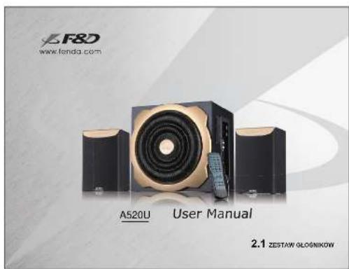 F&D www.fenda.com A520U User Manual 2.1 ZESTAW GŁOŚNIKOW