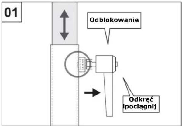 01 Odblokowanie Odkręć ipociągnij