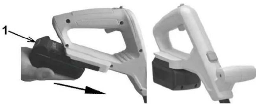 NAC TB20E-B20-S - Montaż akumulatora - 1
