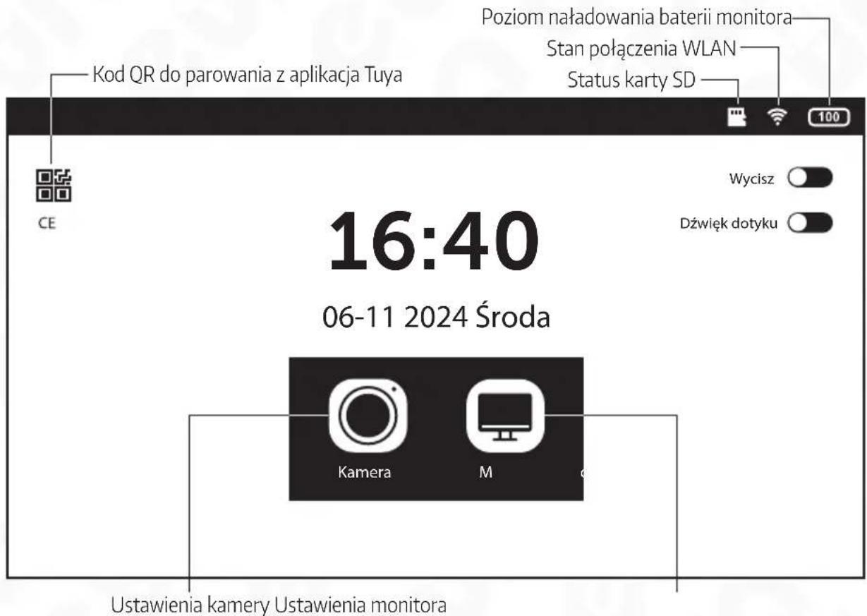 Eura WVP-07A3 - MENU STARTOWE MONITORA - 1