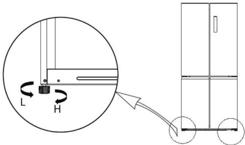 TOSHIBA GR-RF610WE-PGS37 - Nóżki poziomujące - 1