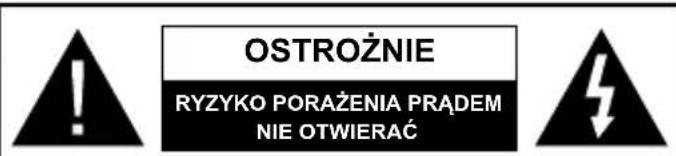 OSTROŻNIE RYZYKO PORAŻENIA PRĄDEM NIE OTWIERAĆ