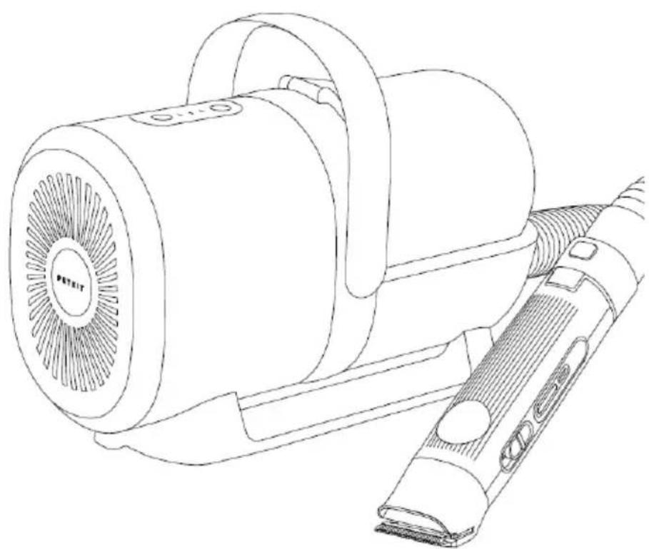Petkit AirClipper 5w1 - Zestaw do pielęgnacji sierści zwierząt Petkit AirClipper 5w1 - 1