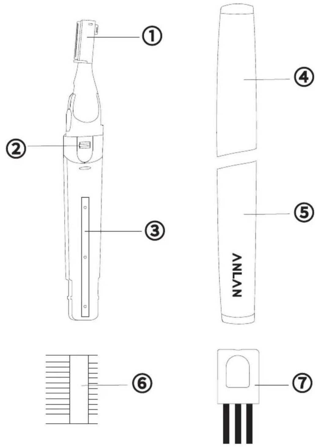 Anlan ALXMD01-01 - Elektryczny trymer do brwi - 1