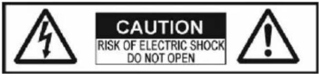 CAUTION RISK OF ELECTRIC SHOCK DO NOT OPEN