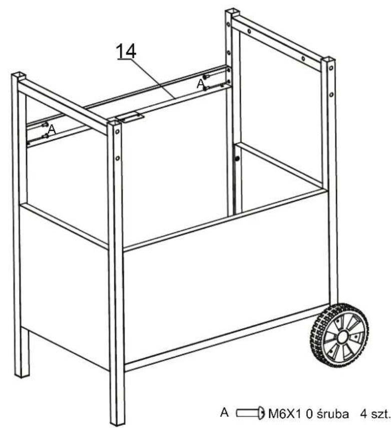 14 A M6X1 0 śruba 4 szt.