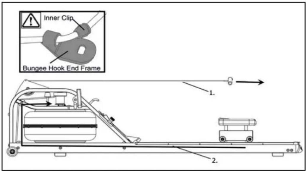 Inner Clip Bungee Hook End Frame 1. 2.