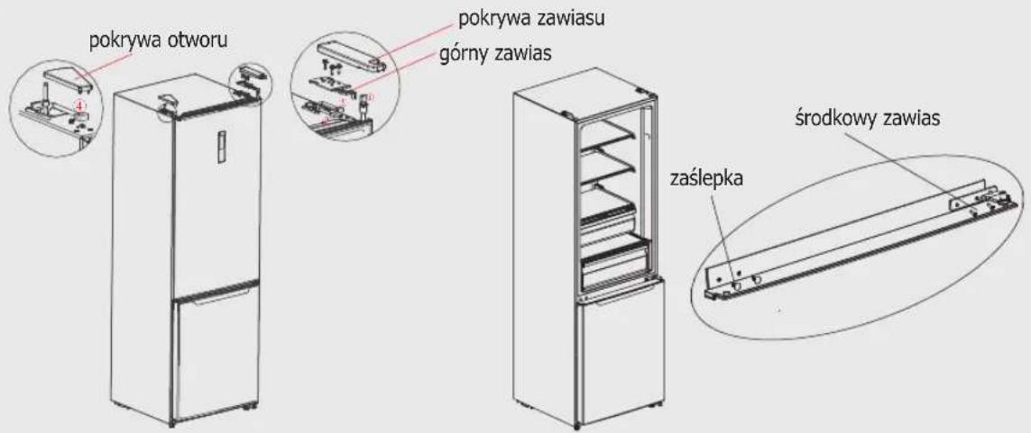 TOSHIBA GR-RB360WE-DMJ - Drzwi prawe i lewe – zamiana - 6