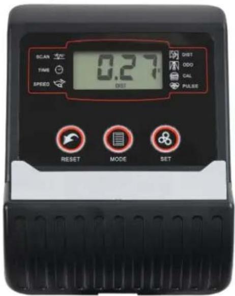 SCAN TIME SPRED 0.27 DIST ODD CAL PULSE RESET MODE SET